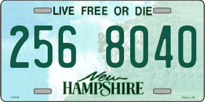 NH license plate 2568040