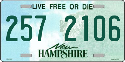 NH license plate 2572106