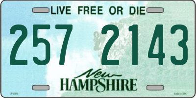 NH license plate 2572143