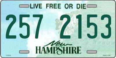 NH license plate 2572153