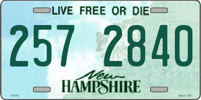 NH license plate 2572840