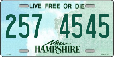 NH license plate 2574545
