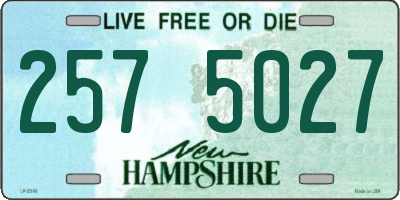 NH license plate 2575027