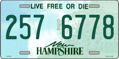 NH license plate 2576778