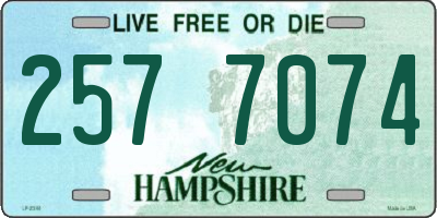 NH license plate 2577074