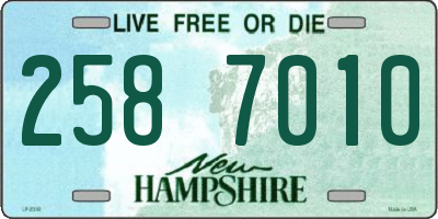 NH license plate 2587010