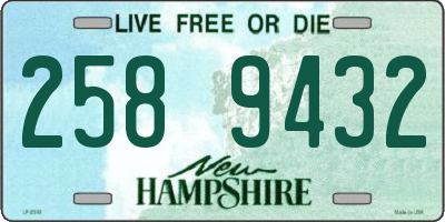 NH license plate 2589432