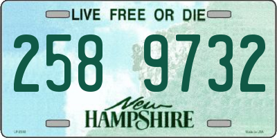 NH license plate 2589732