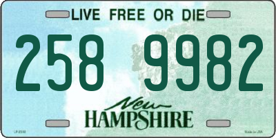 NH license plate 2589982
