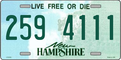NH license plate 2594111