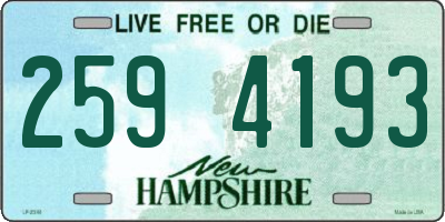 NH license plate 2594193