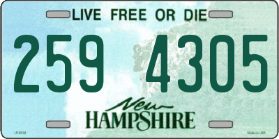 NH license plate 2594305