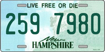 NH license plate 2597980
