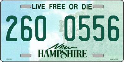 NH license plate 2600556