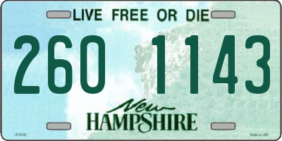 NH license plate 2601143