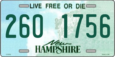 NH license plate 2601756