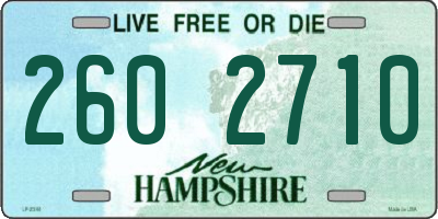 NH license plate 2602710