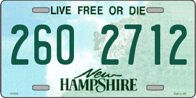 NH license plate 2602712