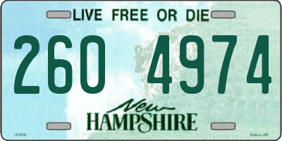 NH license plate 2604974