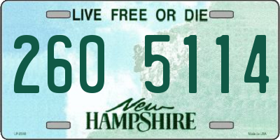 NH license plate 2605114