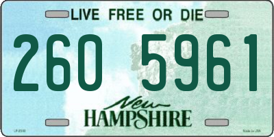 NH license plate 2605961