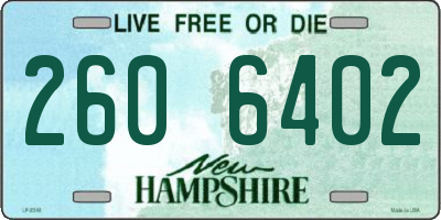 NH license plate 2606402