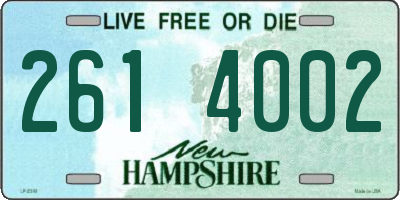 NH license plate 2614002