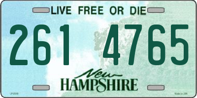 NH license plate 2614765