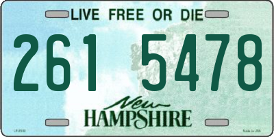NH license plate 2615478