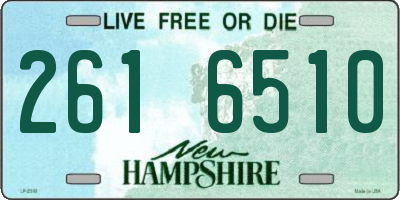 NH license plate 2616510