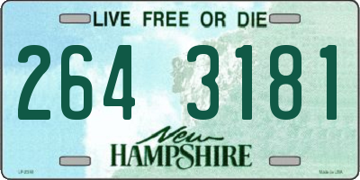 NH license plate 2643181