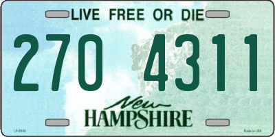 NH license plate 2704311