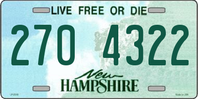 NH license plate 2704322