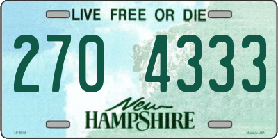 NH license plate 2704333