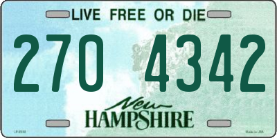 NH license plate 2704342