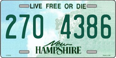 NH license plate 2704386