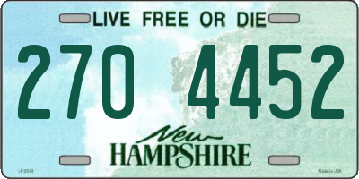 NH license plate 2704452