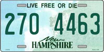 NH license plate 2704463