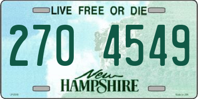 NH license plate 2704549
