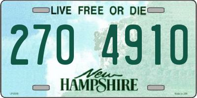 NH license plate 2704910