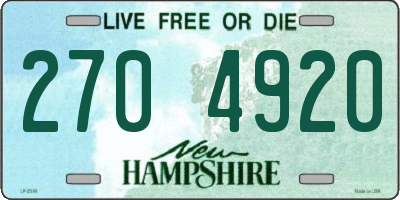 NH license plate 2704920