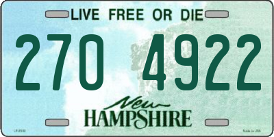 NH license plate 2704922
