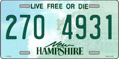 NH license plate 2704931