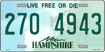 NH license plate 2704943