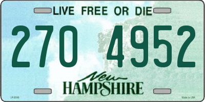 NH license plate 2704952