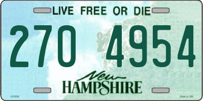 NH license plate 2704954