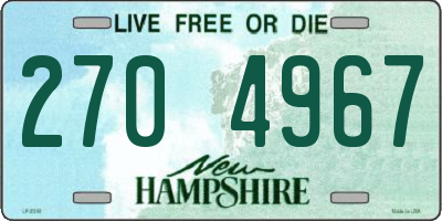 NH license plate 2704967