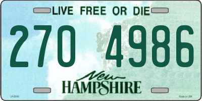 NH license plate 2704986