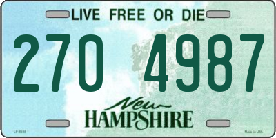 NH license plate 2704987