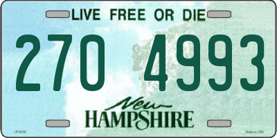NH license plate 2704993